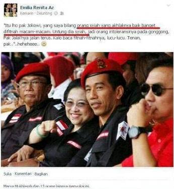 Istri Jalaludin Rakhmat Klaim Jokowi Penganut Syi'ah 